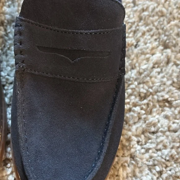 Hush Puppies Navy Loafers - Picture 2 of 5